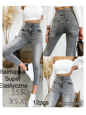 Spodnie Jeansy damskie , Size xs-xl.paczka 12szt,