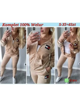 Komplety welurowe damskie ,size s-xl, paczka 4szt,1 kolor