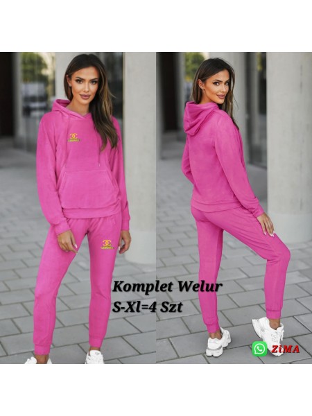 Komplety welurowe damskie ,size s-xl, paczka 4szt,1 kolor