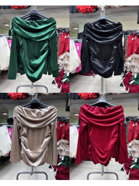 Bluzy damskie wloskie,size uni, paczka 6szt,mix kolor