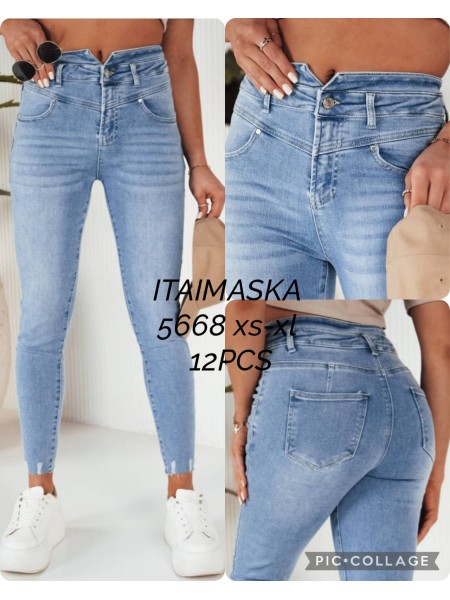 Spodnie Jeansy damskie ,Size xs-xl.paczka 12szt,