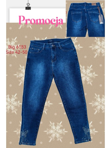 Spodnie Jeansy damskie ,BigSize 42-52.paczka 10szt,