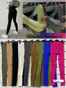 Legginsy damskie włoskie,Size S-L,paczka 12szt,mix kolor