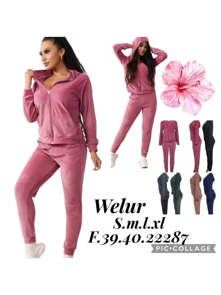 Komplety welurowe damskie  ,Size S-XL.paczka 12szt,mix kolor