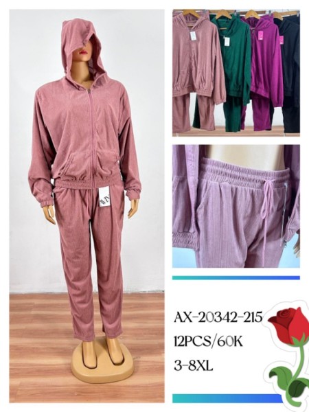 Komplety dresowe damskie , Size 3-8xl,paczka 12szt,mix  kolor