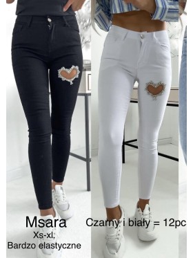 Spodnie  Jeansy damskie M'sara  ,Size xs-xl.paczka 12szt,