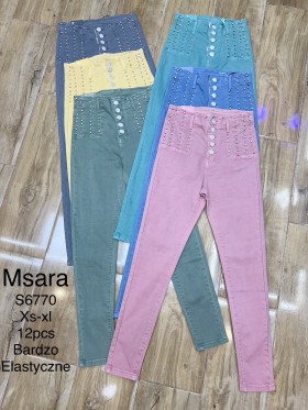 Spodnie  Jeansy damskie M'sara  ,Size xs-xl.paczka 12szt,