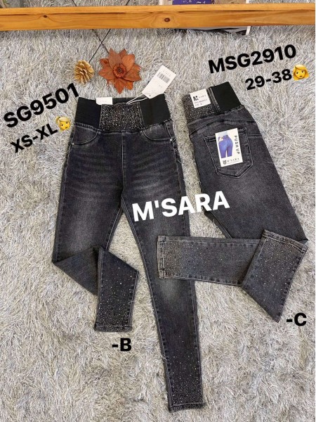 Spodnie  Jeansy damskie M'sara  ,Size xs-xl.paczka 10szt,