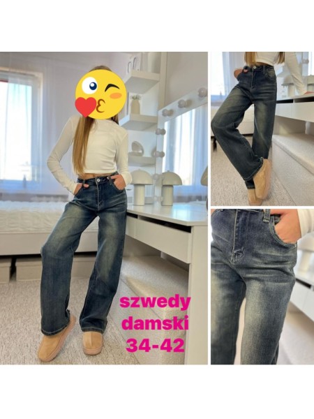 Spodnie Jeansy  damskie    ,Size 34-42.paczka 10szt,