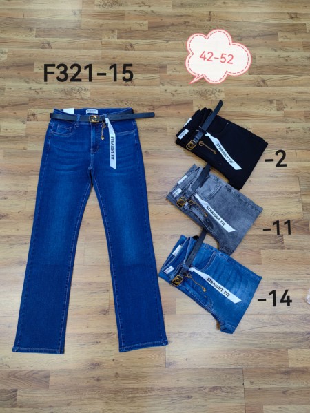 Spodnie Jeansy  damskie    ,BigSize 42-52.paczka 12szt,