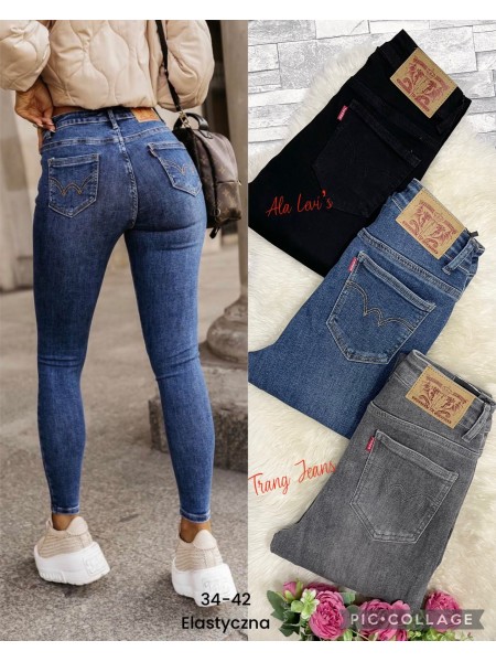 Spodnie Jeansy damskie ,Size 34-42.paczka 10szt,