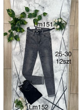 Spodnie Jeansy damskie ,Size 25-30.paczka 12szt,