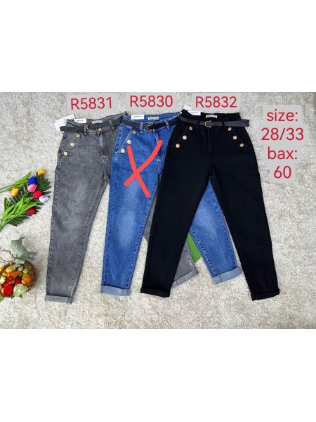 Spodnie Jeansy damskie ,Size 28-33.paczka 12szt,