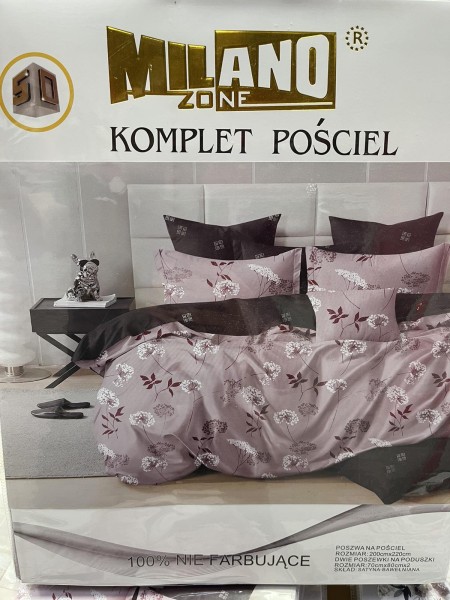 Komplet pościeli 100% satyna - bawełna 3 Częściowy Rozmiar : 200/220