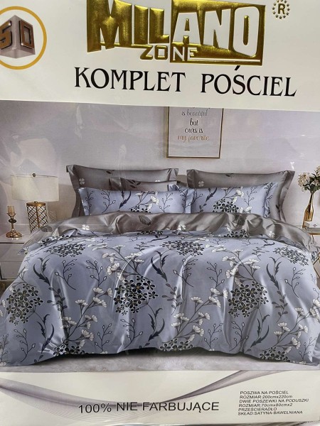 Komplet pościeli 100% satyna - bawełna 3 Częściowy Rozmiar : 200/220