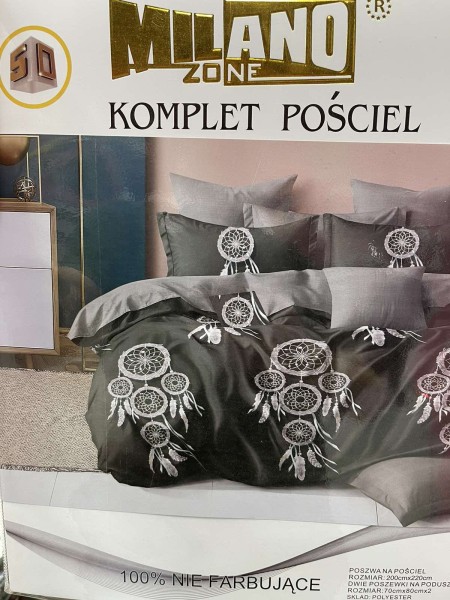 Komplet pościeli 100% satyna - bawełna 3 Częściowy Rozmiar : 200/220