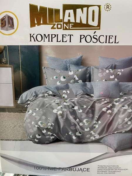 Komplet pościeli 100% satyna - bawełna 3 Częściowy Rozmiar : 200/220