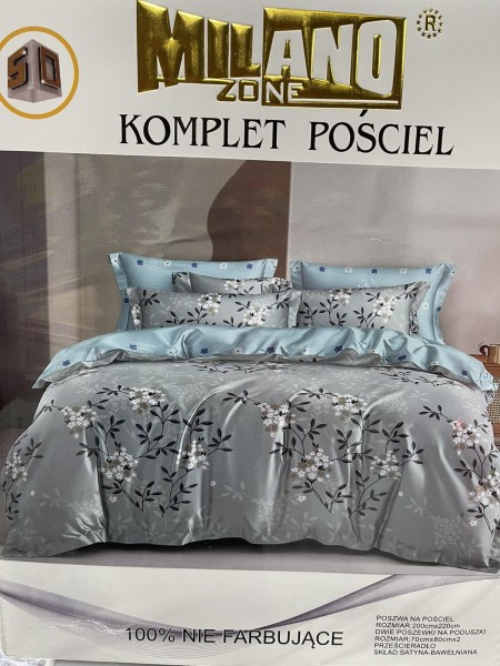 Komplet pościeli 100% satyna - bawełna 3 Częściowy Rozmiar : 200/220