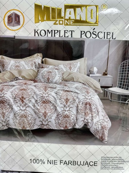 Komplet pościeli 100% satyna - bawełna 4 Częściowy Rozmiar :160/200