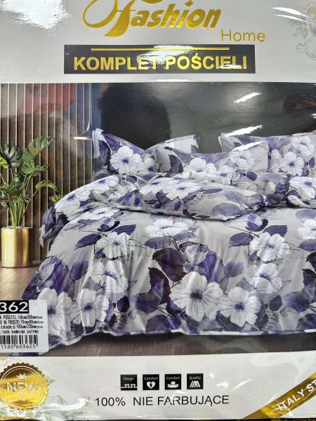 Komplet pościeli 100% satyna - bawełna 4 Częściowy Rozmiar :160/200