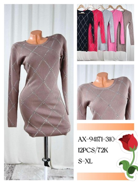 Sukienki damskie , size s-xl, paczka 12szt, mix kolor