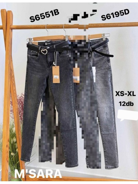 Spodnie Jeansy damskie M'sara ,Size xs-xl.paczka 12szt,