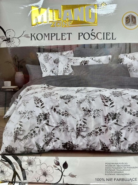 Komplet pościeli 100% satyna - bawełna 4 Częściowy Rozmiar : 160/200