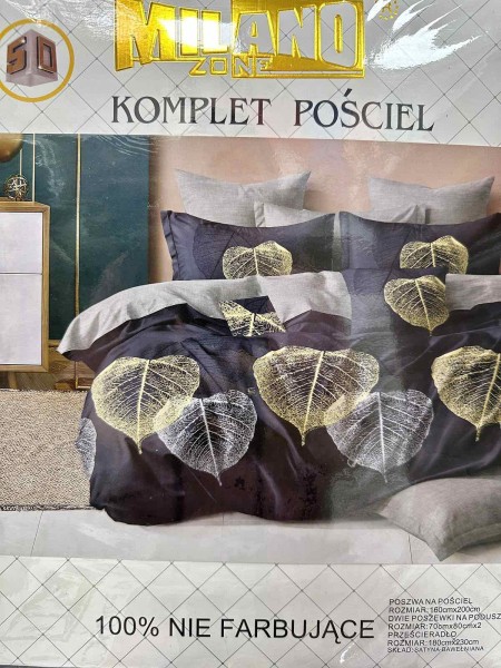 Komplet pościeli 100% satyna - bawełna 4 Częściowy Rozmiar : 160/200