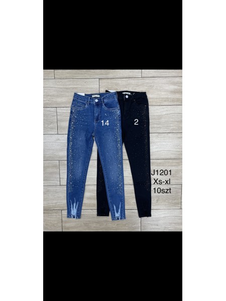 Spodnie Jeansy damskie ,Size xs-xl.paczka 10szt,