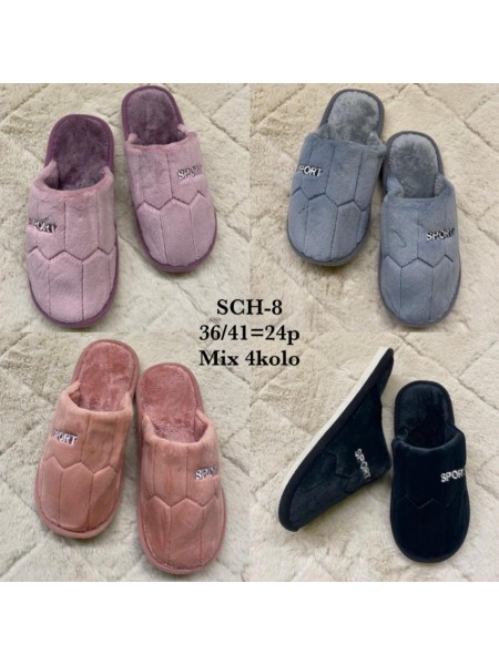 Buty Kapcie Damskie (36-41, 24par) mix kolor