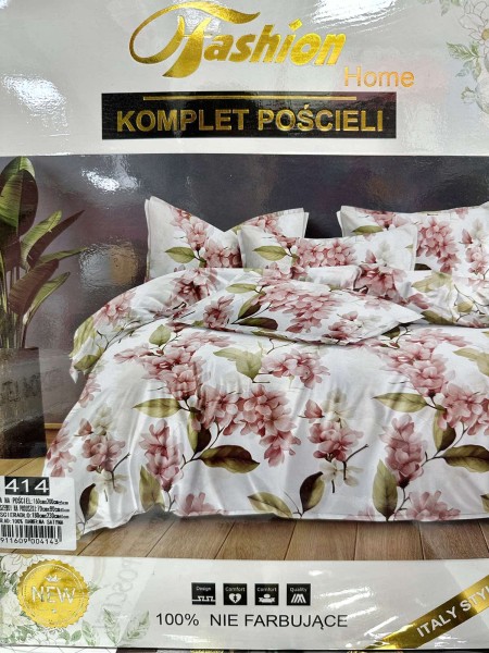 Komplet pościeli 100% satyna - bawełna 4 Częściowy Rozmiar : 160/200