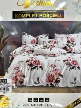 Komplet pościeli 100% satyna - bawełna 4 Częściowy Rozmiar : 160/200