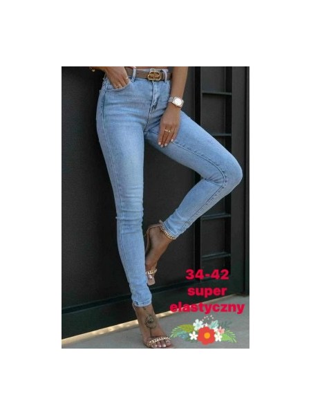 Spodnie Jeansy damskie ,Size 34-42.paczka 12szt,