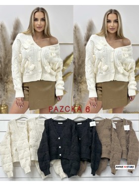 Swetry damskie Włoskie , Size uni,paczka 6szt,mix kolor