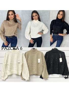 Swetry damskie Włoskie , Size uni,paczka 6szt,mix kolor