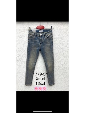 Spodnie Jeansy damskie ,Size xs-xl.paczka 12szt,