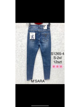 Spodnie Jeansy damskie M'sara,Size S-2XL.paczka 12szt,