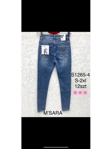 Spodnie Jeansy damskie M'sara,Size S-2XL.paczka 12szt,