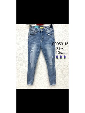 Spodnie Jeansy damskie ,Size xs-xl.paczka 10szt,