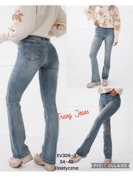 Spodnie Jeansy  damskie ,Size 34-42.paczka 10szt,