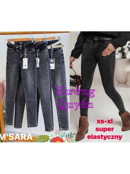 Spodnie Jeansy damskie M'sara,Size XS-xl.paczka 12szt,