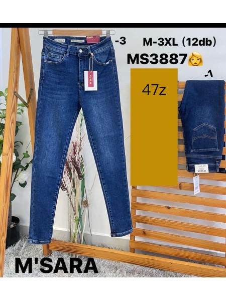 Spodnie Jeansy damskie M'sara,Size M-3xl.paczka 12szt,