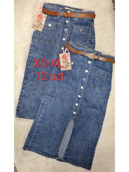 Spódnica długa Jeansowa damska ,Size xs-xl.paczka 12szt,