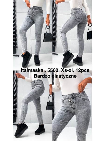 Spodnie Jeansy damskie ,Size xs-xl.paczka 12szt,