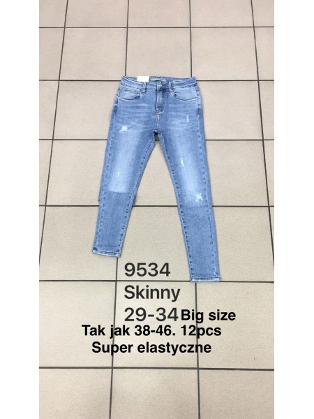 Spodnie Jeansy damskie ,Size 29-34.paczka 12szt,