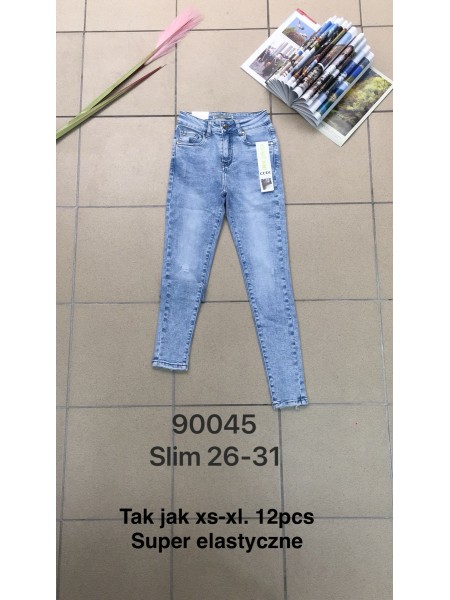 Spodnie Jeansy damskie ,Size xs-xl.paczka 12szt,