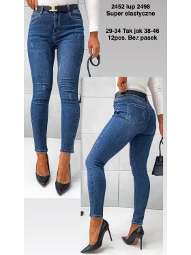 Spodnie Jeansy damskie ,Size 29-34.paczka 12szt,