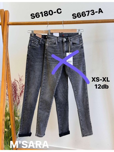 Spodnie Jeansy damskie M'sara ,Size xs-xl.paczka 12szt,