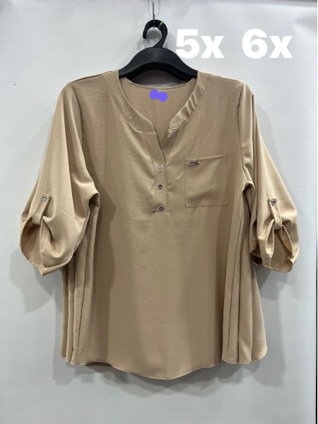 Bluzki damskie Polskie, Size 5xl-6xl, paczka 6szt 1kolor