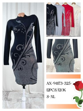 Sukienki damskie , size S-XL, paczka 12szt ,Mix kolor